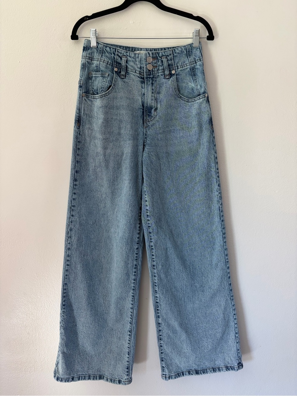 Habitual Emmette High Rise Wide Leg Medium Wash Jeans Size 4/27 - Picture 2 of 15
